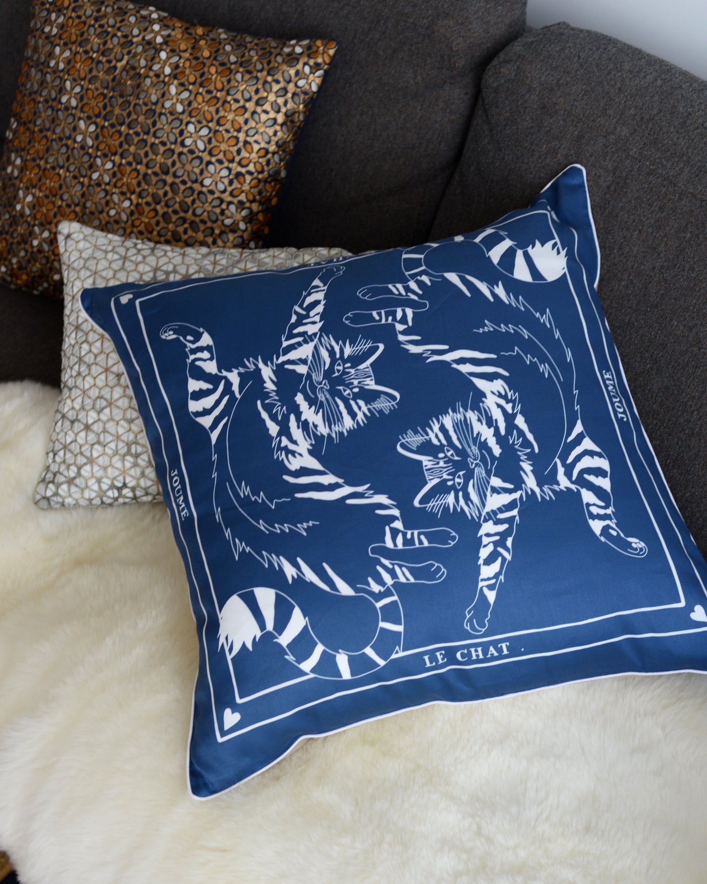 Housse de coussin "LE CHAT"