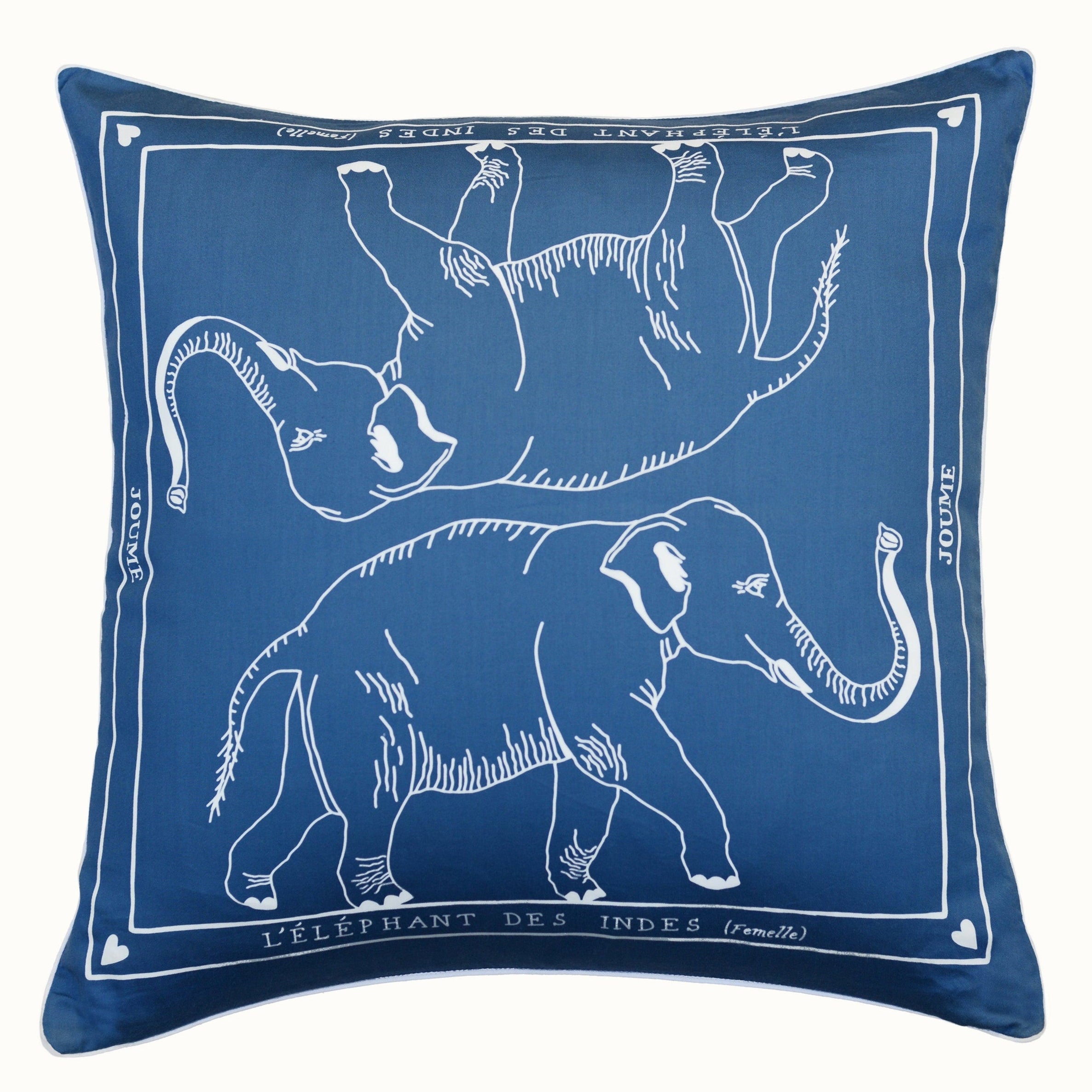 Housse de coussin "L'ÉLÉPHANT DES INDES"