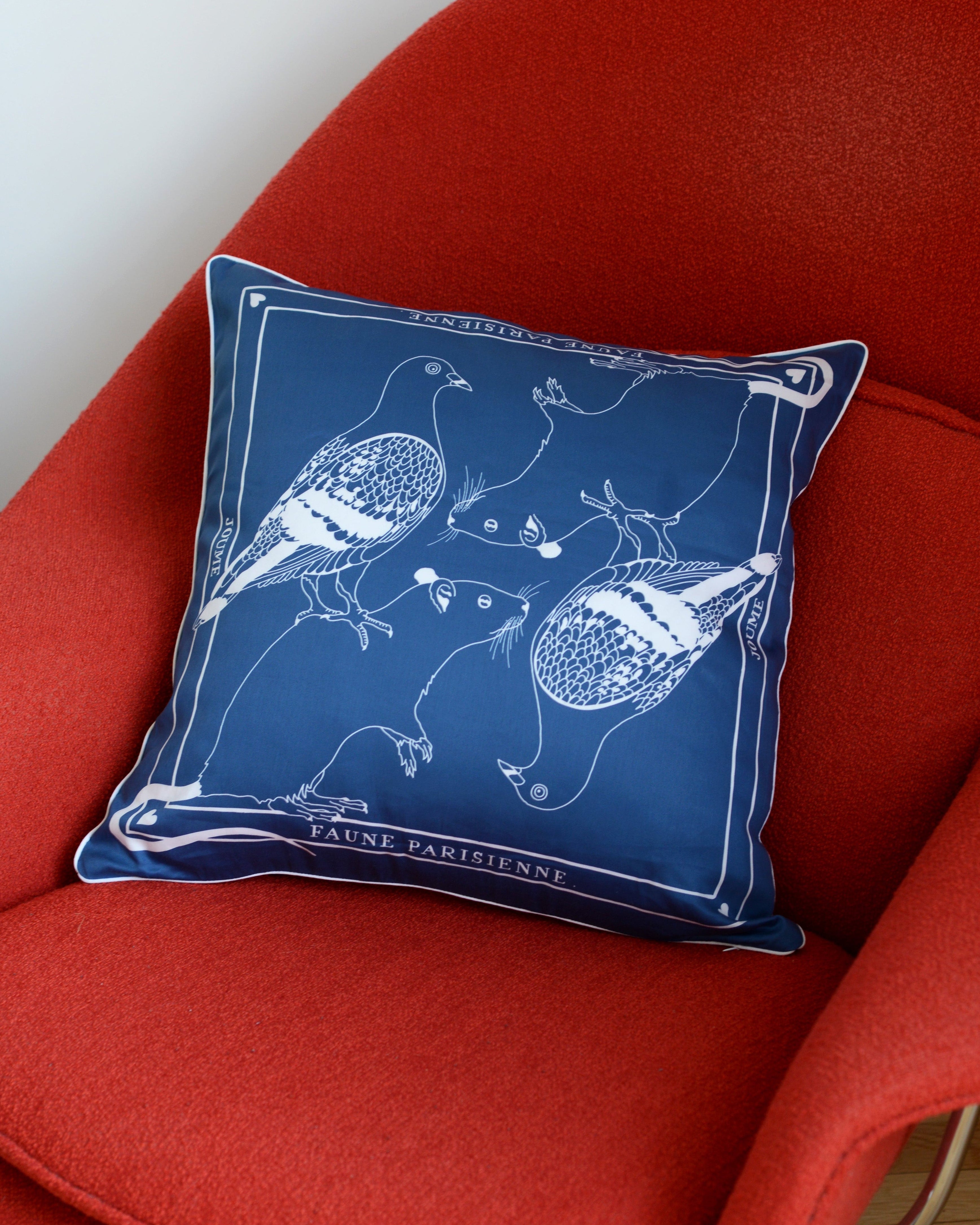 Housse de coussin "FAUNE PARISIENNE"